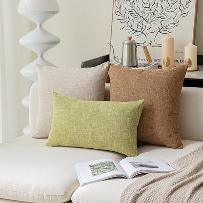 Kevin Textile Pack of 2, Decorative 2 Tone Linen Pillow Covers Cushion Cover - Image 5