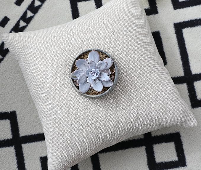 Kevin Textile Decoration Supersoft Linen Cushion Covers Square Throw Pillows - Image 3