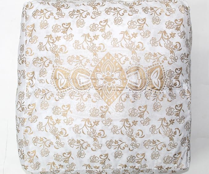 CRAFT KALA 24" Square Large Hippie Mandala Meditation Floor Ottoman Pillow - Image 8