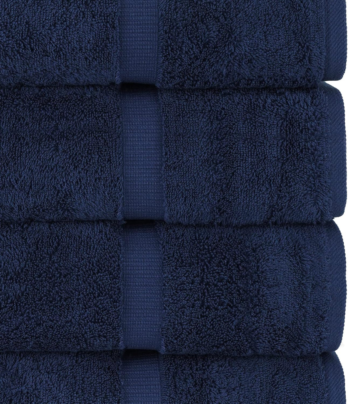chakir turkish linens 100% cotton 4-pack bath towels, side view