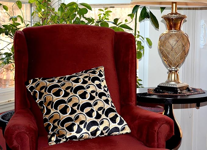 Tache 2 Piece 18 X 18 Inch Square Chic Soft Geometric Velvety Eternal Eclipse - Image 8