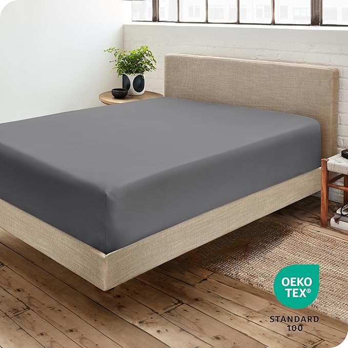 Bare Home Fitted Bottom Sheet Short Queen Size - Image 4