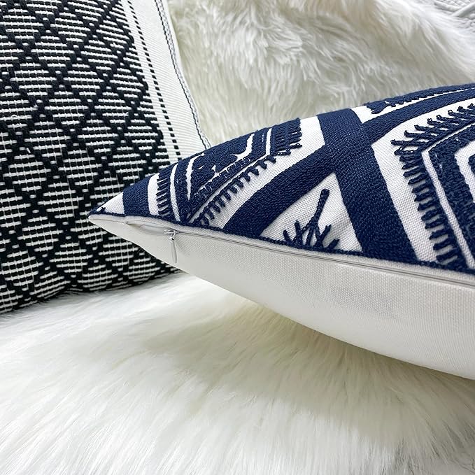 Slow Cow Embroidery Cushion Cover Decorative Throw Pillow Cover Geometric - Image 4