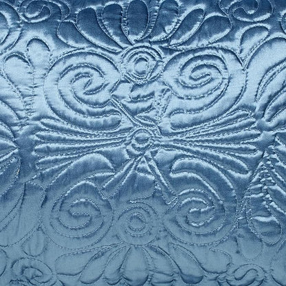 Touch of Class Portia Luxury Bedding | Sapphire Blue | Quilted Polyester Satin - Image 5
