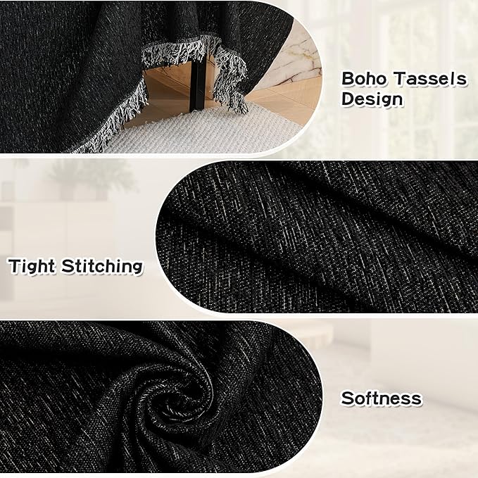 MYSKY HOME Couch Cover for Sectional Sofa, 2 Pieces Chenille Couch Covers for L - Image 4
