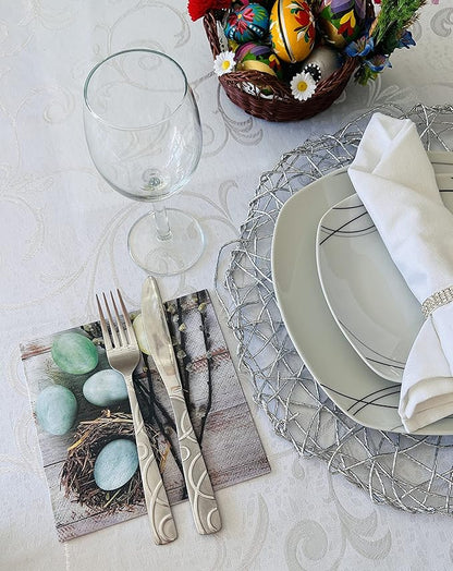 AM Décor Easter Dinner Napkins 20 Count Soft 3-Ply Tissue Servilities - Image 3