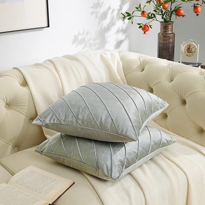 GIGIZAZA Decorative Velvet Pillow Covers 20x20, Living Room Square Cushion - Image 5