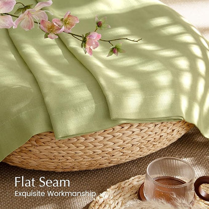 NICETOWN Fresh Green Linen Curtains - Image 6