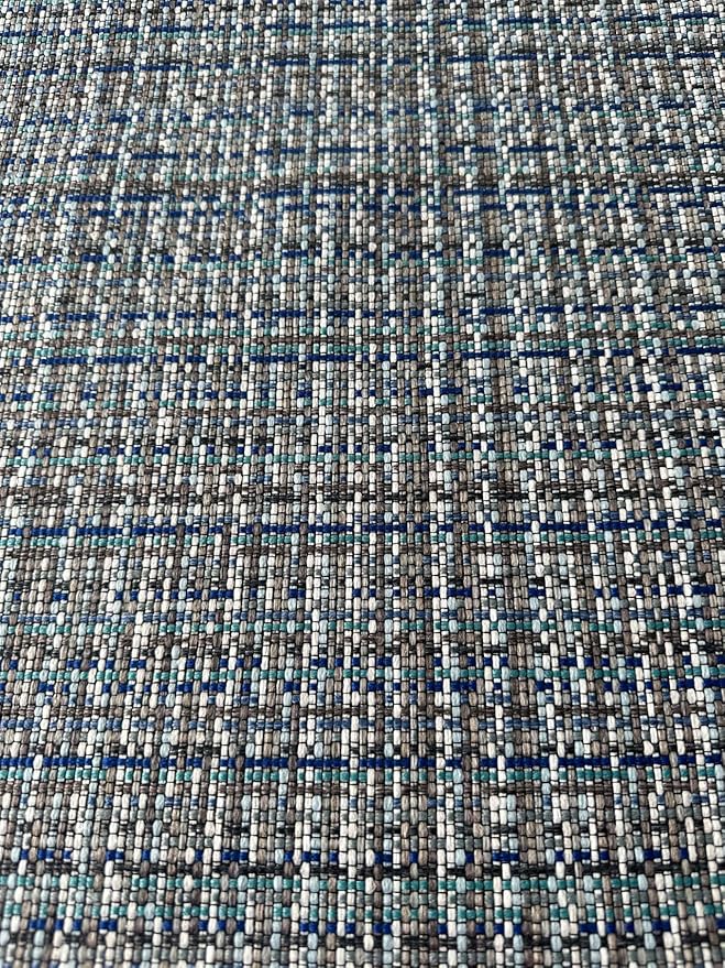 OctoRose 3 Side Zipper Upholstery Thick Linen Tweed Blue/Grey, Twin Size Futon - Image 4
