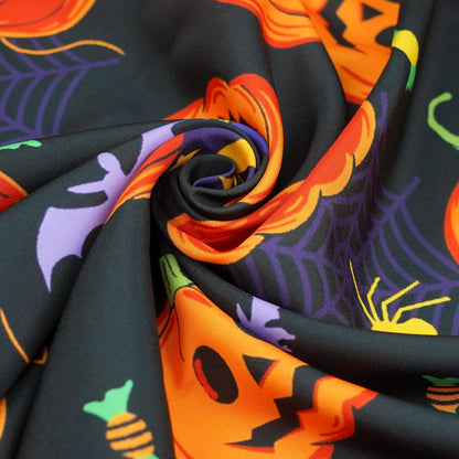 Halloween Oval Tablecloth 60x120 Inch Waterproof Bat Pumpkin Tablecloth Halloween Washable Table Cloth for Party Picnic Dinner Scary Home Decor