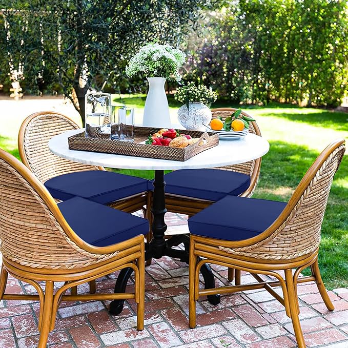 Outdoor Chair Cushions Set of 4 Waterproof Patio Chair Cushions - Image 6