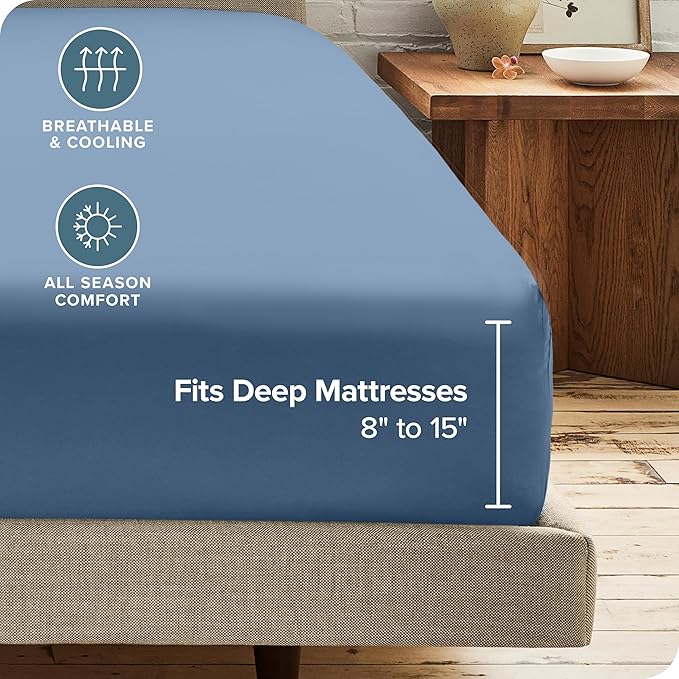 Bare Home 2-Pack Fitted Bottom Sheets Short Queen - Image 4