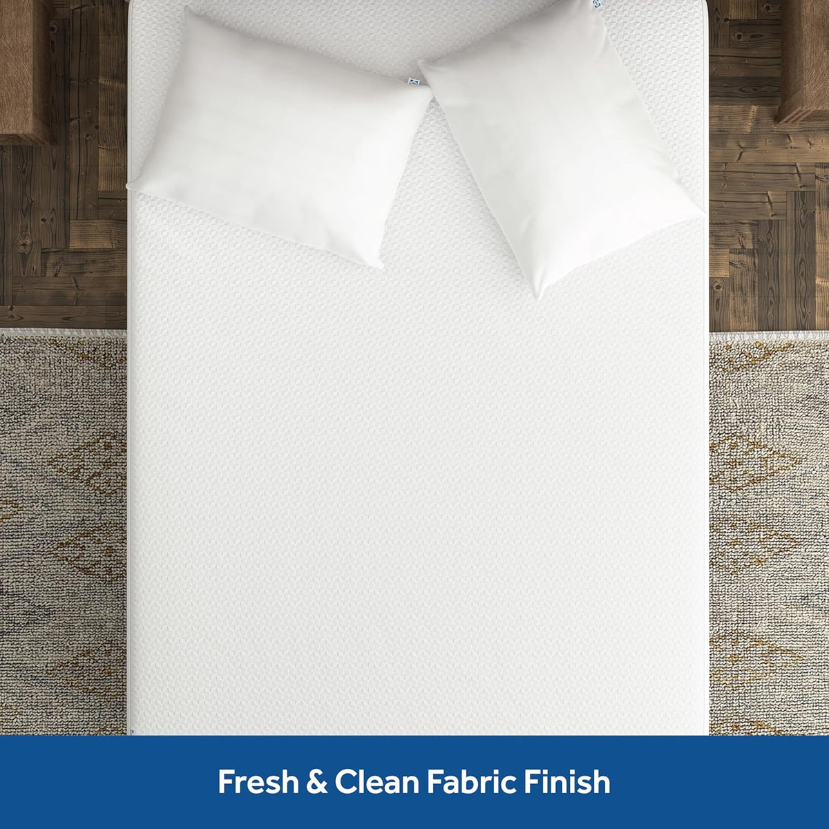 sealy complete waterproof fitted mattress protector queen, side view