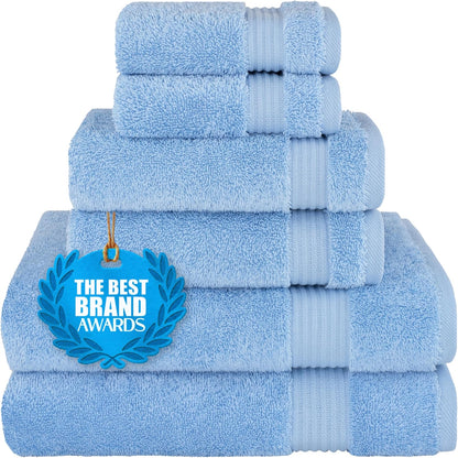 cotton paradise 6 piece towel set 100% cotton shown in use