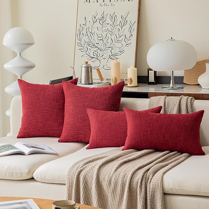 Kevin Textile Christmas Farmhouse Faux Linen Decorative Throw Pillow Case - Image 6