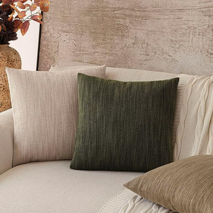 Foindtower Set of 2 Decorative Textured Burlap Linen Throw Pillow Covers - Image 7