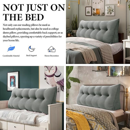 Daneey Headboard Pillow Full, Triangular Wedge Headboard Pillow - Image 5