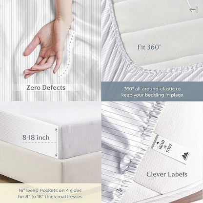 Mayfair Linen 100% Cotton Printed Bed Sheets Full Size Set - Image 6