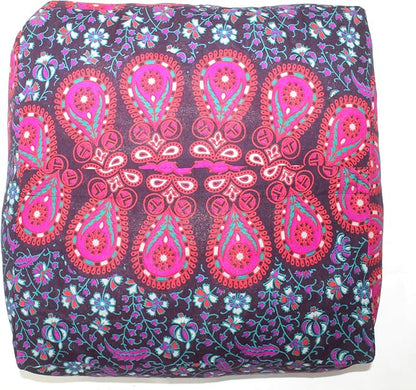 CRAFT KALA Pink Peacock Large Hippie Mandala Meditation Floor Ottoman Pillow - Image 8
