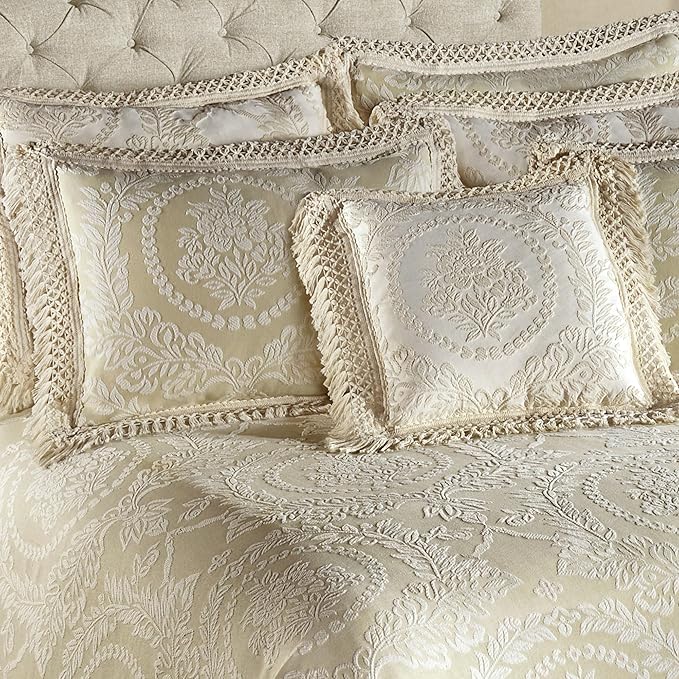 Timeless Vintage Style Bedding | Neutral Sage and Ecru | Textured Matelasse - Image 3