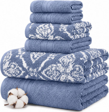 modern threads amaris 6-piece reversible yarn dyed jacquard shown in use