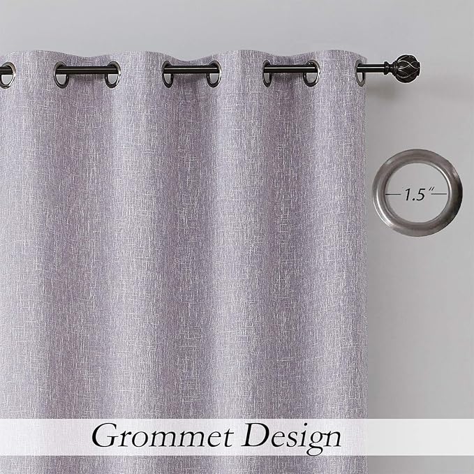 Purple Full Blackout Curtain Panel Energy Efficient Triple Weave Window - Image 3