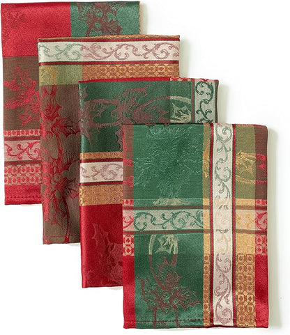 Benson Mills Holiday Legacy Yarn Dyed Jacquard Fabric Cloth Napkins, - Image 2