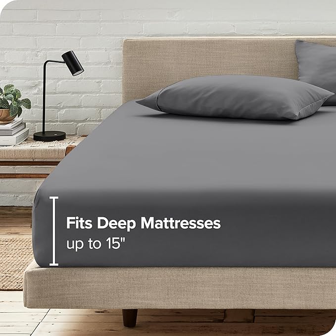 Bare Home Fitted Bottom Sheet Twin Extra Long - Image 4