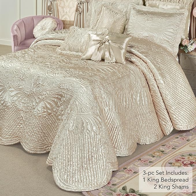 Touch of Class Portia Luxury Bedding | Soft Pearl | Premier Quilted Polyester - Image 2