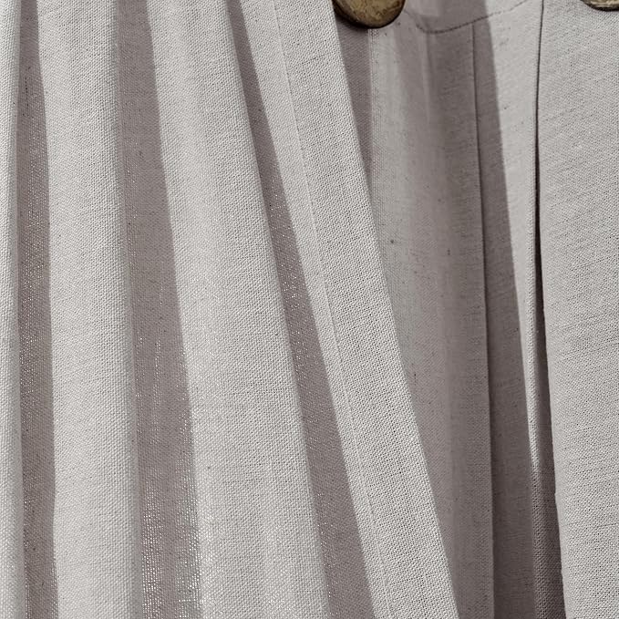 Lush Decor Linen Button Window Curtain Panel - Image 5