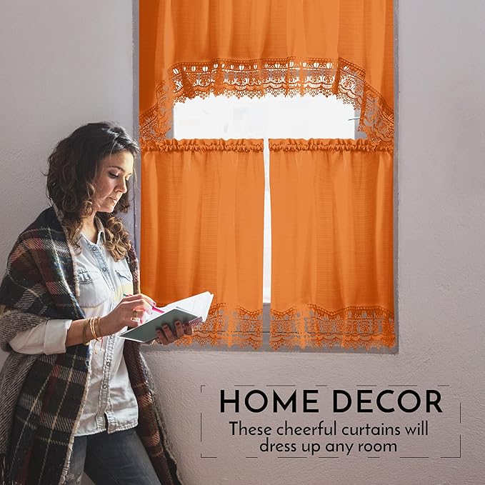 American Linen Café Curtains for Kitchen, Bathroom Curtains - Image 4