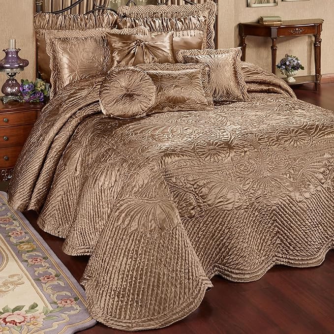 Touch of Class Portia Luxury Bedding | Rich Smoky Topaz | Premier Quilted by TouchofClass