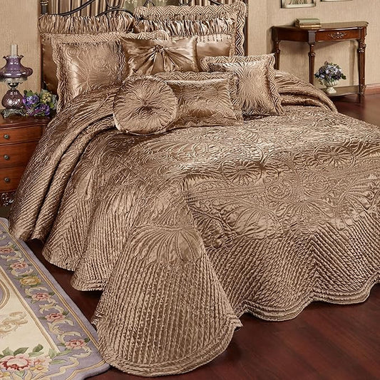 Touch of Class Portia Luxury Bedding | Rich Smoky Topaz | Premier Quilted by TouchofClass