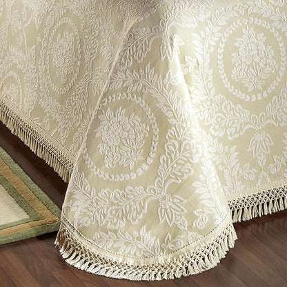 Timeless Vintage Style Bedding | Neutral Sage and Ecru | Textured Matelasse - Image 4