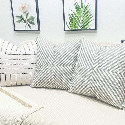 Slow Cow Decorative Embroidery Cushion Cover Grey Dots Embroidered Throw Pillow - Image 7