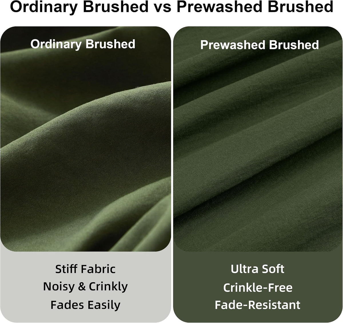 full size comforter set-7 pieces soft dark green, close-up detail