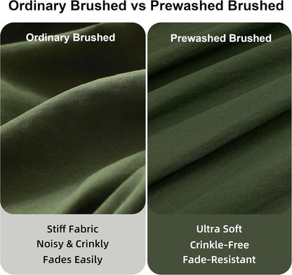 full size comforter set-7 pieces soft dark green, close-up detail