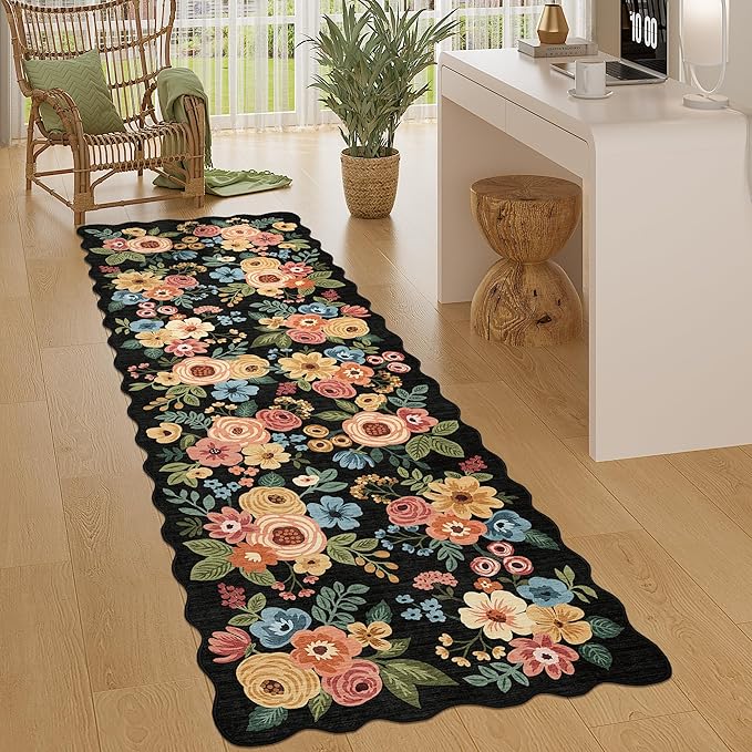 DUKINO 2.6x8 Runner Rug for Hallway, Washable Kitchen Rug - Image 2