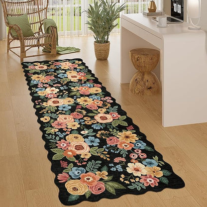 DUKINO 2.6x8 Runner Rug for Hallway, Washable Kitchen Rug - Image 2