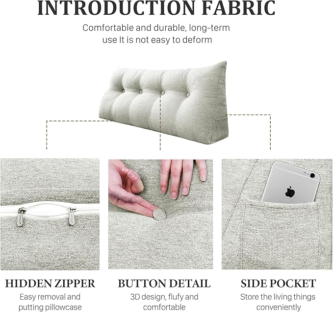 14 lbs Thickened King Headboard Pillow Wedge Pillow Headboard Reading Pillow Bed - Image 6