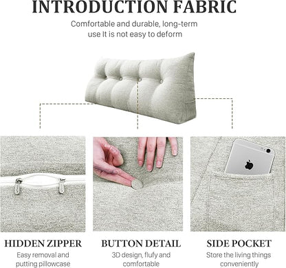 10 lbs Thickened Headboard Pillow Wedge Pillow Headboard Reading Pillow Bed - Image 7