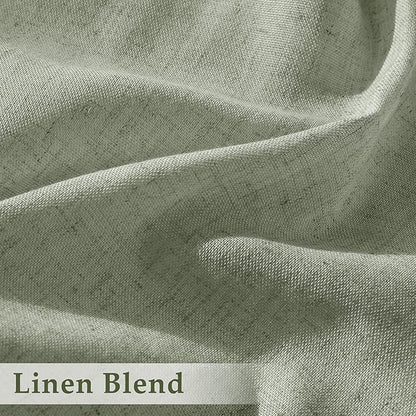Sage Green Pinch Pleated Linen Curtains 72 Inch Length 2 Panels - Image 5