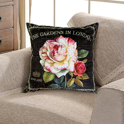 Elegant Velvet Floral Throw Pillow Cover Double Sides Handmake Flower - Image 6