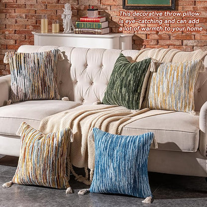AmHoo Boho Throw Pillow Covers Set of 2 Decorative Bohemian Woven Tufted - Image 6