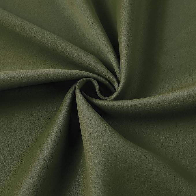 KEQIAOSUOCAI 92 Inch Dark Olive Green Curtains - Image 6