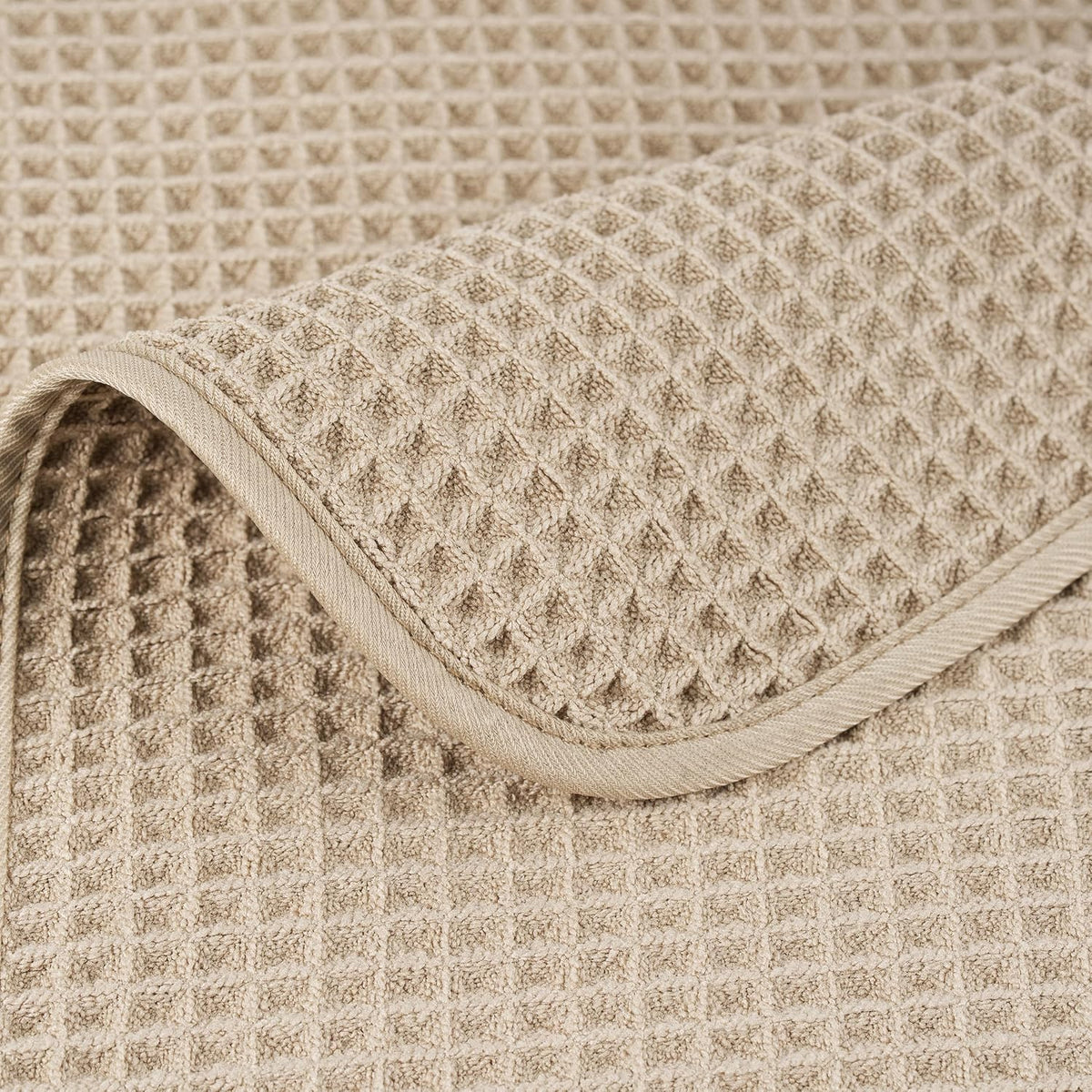 polyte 430 gsm poly blend microfiber quick dry on a desk or shelf
