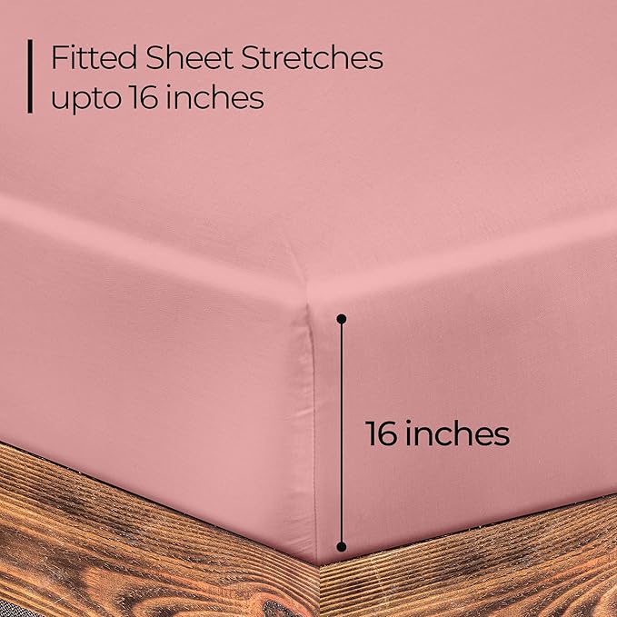 ROYALE LINENS 300 Thread Count 100% Long Staple Combed Cotton Fitted Sheet Twin - Image 2