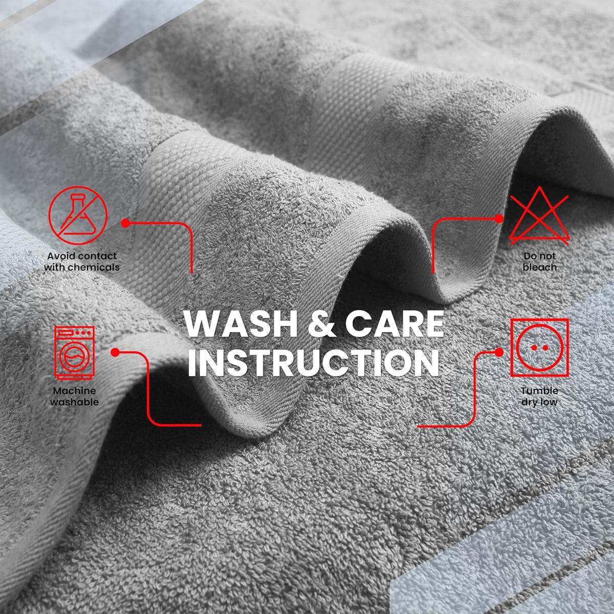 infinitee xclusives 100% ring-spun cotton bath towels for on a desk or shelf