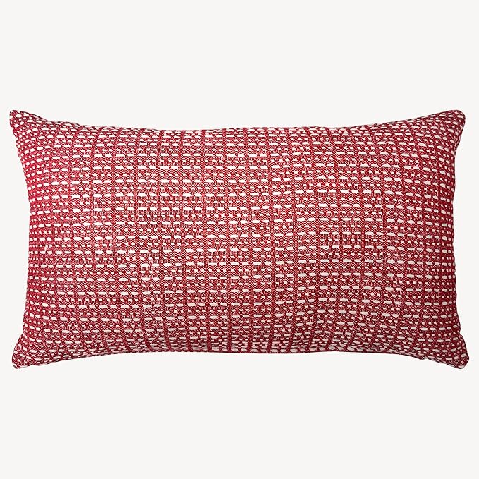 SanVia Sangria Premium Lumbar Cotton Throw Pillow Covers, 12 x 20 Inches by SanVia