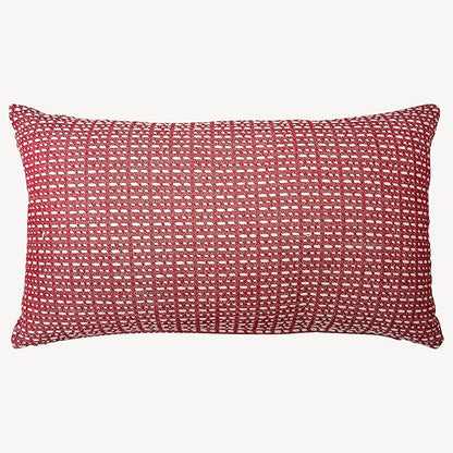 SanVia Sangria Premium Lumbar Cotton Throw Pillow Covers, 12 x 20 Inches by SanVia